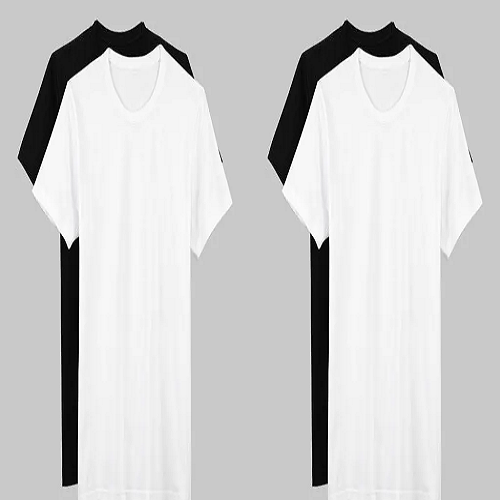 Regular Fit Man Polycotton T shirt White Combo of 2